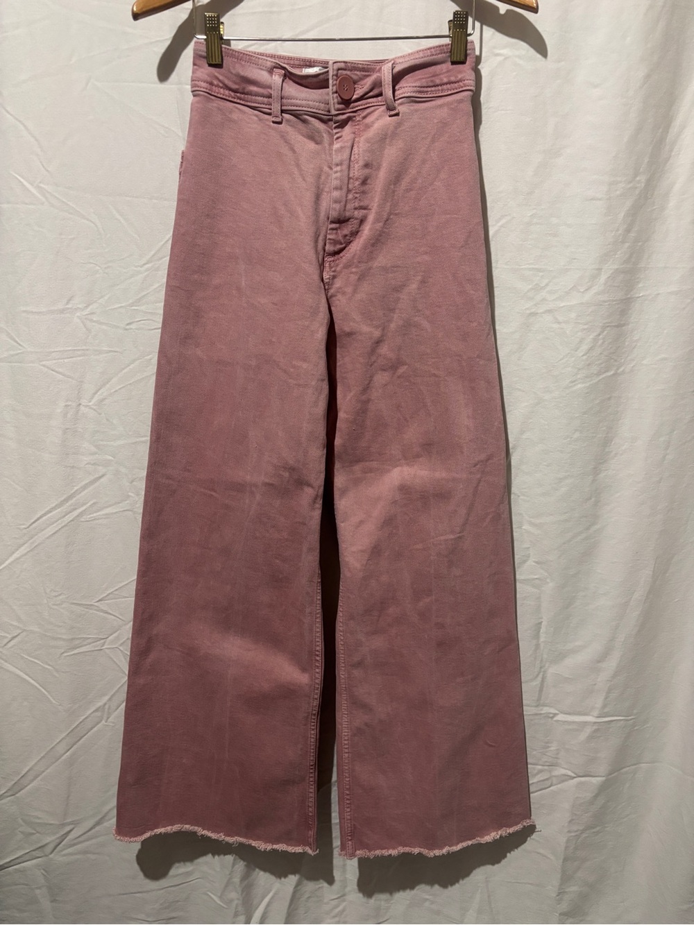 Zara pink high waist wide leg jeans